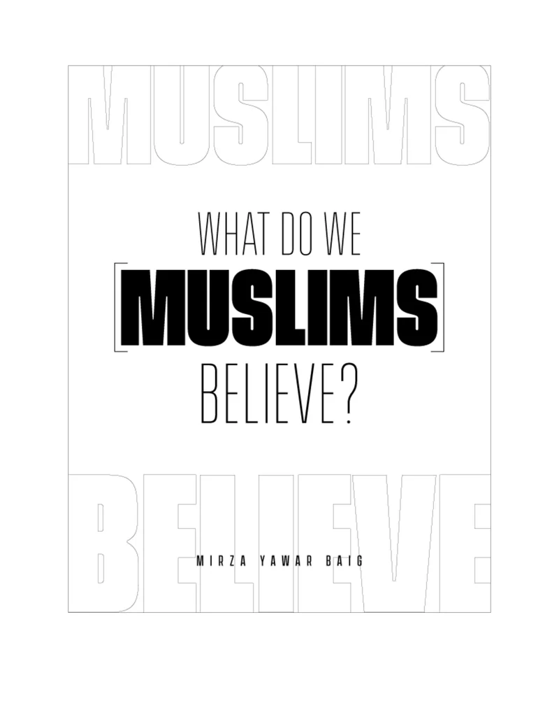 What Do We Muslims Believe?, book cover