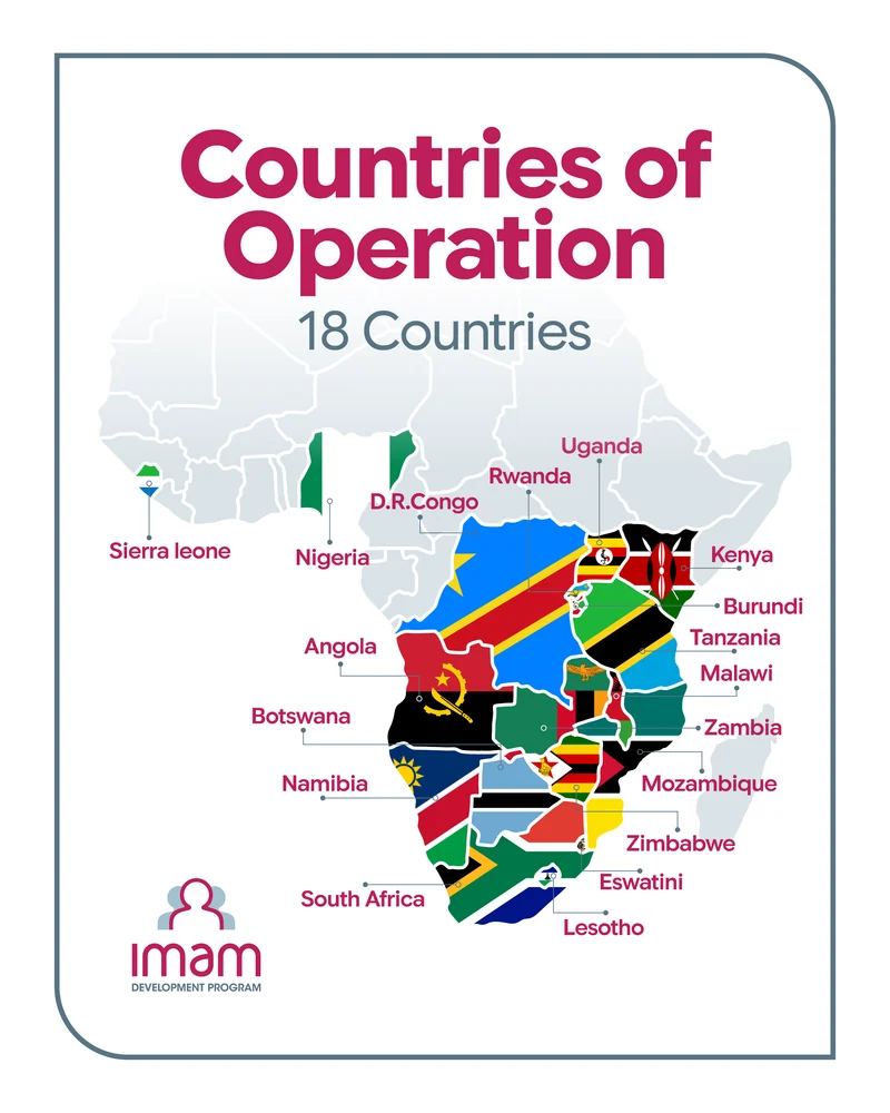 Countries of operation, eighteen countries