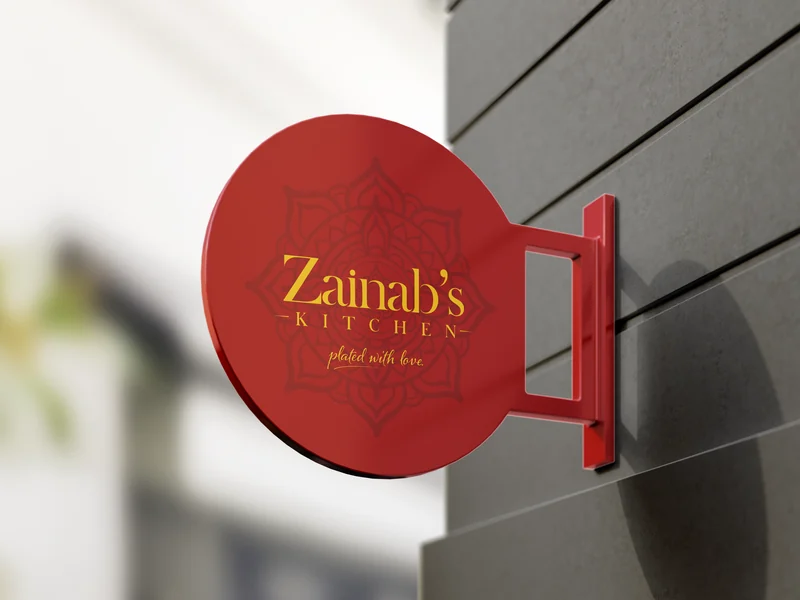 Zainab's Kitchen, shop sign